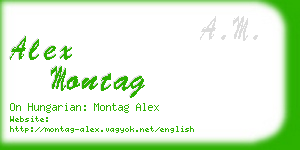 alex montag business card
